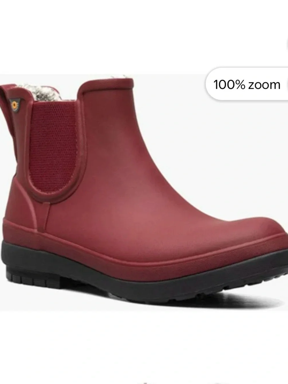BOGS Women's Amanda Chelsea II Waterproof Slip On Rain Boots Cranberry - Picture 1 of 5